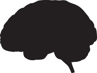 Brain Silhouette Vector Illustration