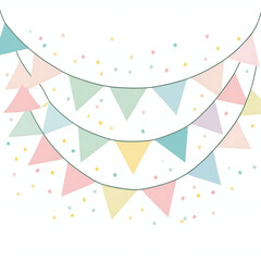 High-quality vector of colorful Islamic bunting perfect for spiritual and cultural festivals, isolated on white background