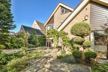 Charming Modern House Surrounded by Lush Garden