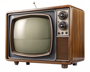retro tv set isolated on white background. PNG Transparent file type with high definition quality And vibrant color grading Available.