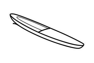 Stand up paddleboard icon line art design watersports summer fun