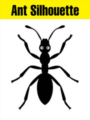 Simple Ant Silhouette for Kids Bug Crafts