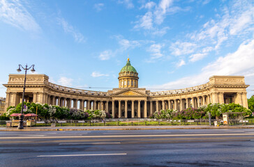 Naklejka premium St. Petersburg, Russia - 28 may 2025: Kazan (Kazansky) Cathedral. Spring Saint Petersburg.