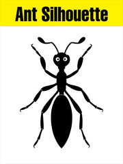 Simple Ant Silhouette for Kids Bug Crafts