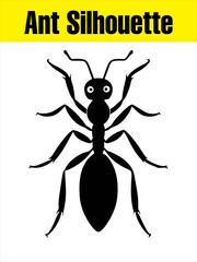 Simple Ant Silhouette for Kids Bug Crafts