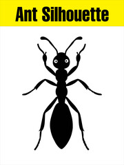 Simple Ant Silhouette for Kids Bug Crafts