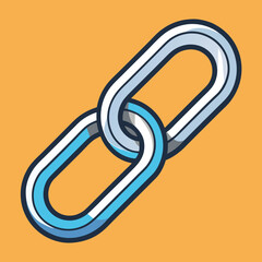 Paperclip chain linked together with metallic shine