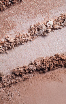 Textured eye shadow and powder makeup close up