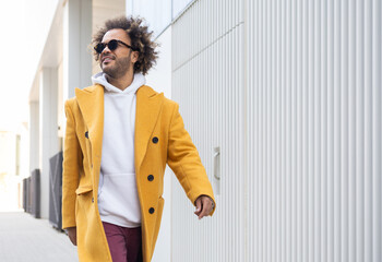 Casual walk of a businessman in stylish attire