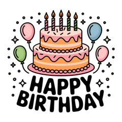 birthday cake with candles