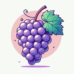 grape fruit vector illustration