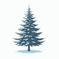 Fototapeta premium spruce tree vector illustration