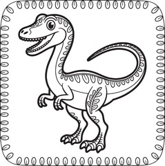 Obraz premium dinosaur line art design transparent background stock photos premium quality