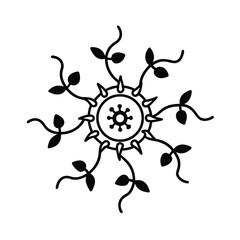 Botanical Virus with Vines and Flowers