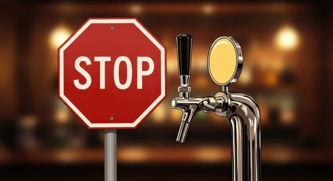 Stop Drinking: Responsible Consumption Message - Powered by Adobe