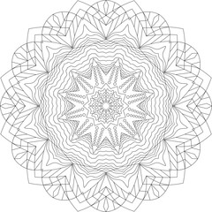 Mandala art perfect for coloring books, meditation, or as a graphic element in various artistic projects. mandala design for henna design