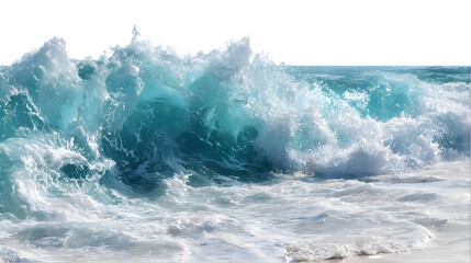 Fototapeta premium Ocean Wave Crashing Turquoise Water Foam
