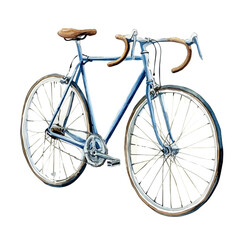 watercolor vector of Racing Bicycle, high quality, isolated on a white background.