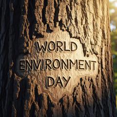 
محادثة مع Gemini

World Environment Day written in tree bark, elegant, creative composition, premium realistic style — with the words 'World Environment Day' 