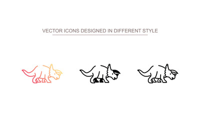 Triceratops icon design with white background stock illustration © Graphicsmine