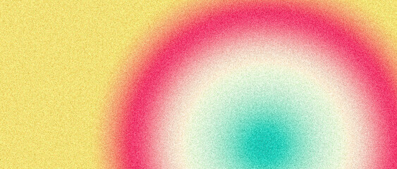 Retro grainy background, abstract noise texture poster design yellow pink blue banner cover header backdrop