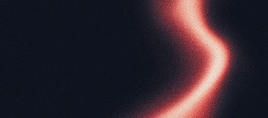 Naklejka na ściany i meble Abstract red orange black grainy background design with glowing color gradient shape on dark noise texture backdrop, banner header cover poster design, copy space