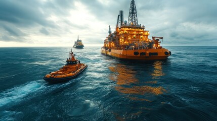 Fototapeta premium ship in the sea