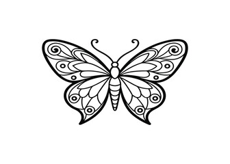 butterfly--page-of-coloring-book--ornamental-art-- (1).eps