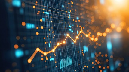 Abstract graphical representation of data points.