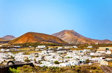Wandcirkels Canarische Eilanden Village Uga, Island Lanzarote, Canary Islands, Spain, Europe.  © Iryna Shpulak