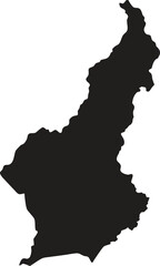 Cameroon black map silhouette vector style with white background