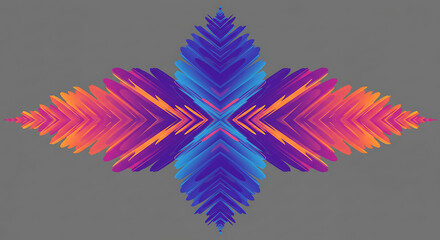 Vibrant Abstract Colorful Symmetrical Design Gradient Pattern Modern Art Background
