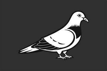 Obraz premium pigeon-dove-bird-animal-sketch-engraving-generativ (1).eps