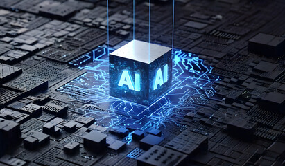 AI, Artificial Intelligence concept,3d rendering,conceptual image.
