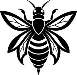 Bee Silhouette Vector Logo – Animal Illustration