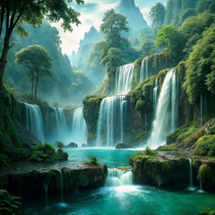 Fototapeta premium waterfall in thailand