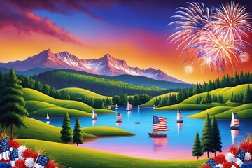 USA celebration backdrop, 4th of July background, Independence Day background, Patriotic background, USA background, American holiday background