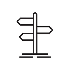 Isolated signpost with directional arrows, conveying concepts of choice, navigation, guidance, and decision making in a simple and clear manner against a clean backdrop
