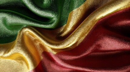 Waving flag of the Republic of the Congo represents independence day celebrations