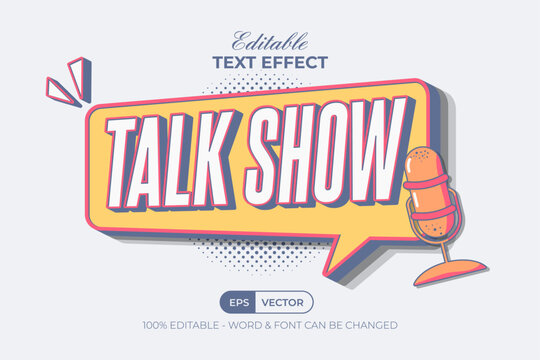 3D Talk Show Editable Text Effect.