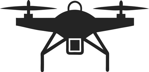 Modern vector quadcopter icon symbol for UAV, drone flights, or air logistics
