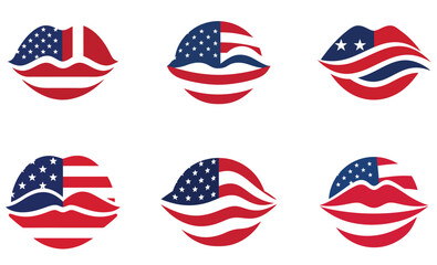 Patriotic Lips: American Flag Design on Lips