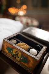 church box with brushes