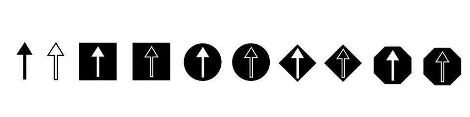 Up arrow vector icon set. scroll illustration sign collection. Direction symbol or logo.