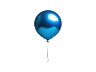 Blue Balloon: A captivating close-up showcases a vibrant, floating balloon against an uncluttered backdrop, symbolizing celebration and joy. 
