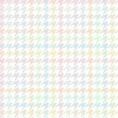 Houndstooth tweed plaid pattern set in pastel, cute. Seamless pixel textured tartan check vector print for dress, jacket, trousers, scarf, other modern spring winter fashion fabric design, textile