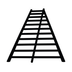 Agility Ladder Speed Training Tool Silhouette Vector Art Illustration