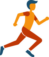 Fitness jogger icon designed for wellness, health improvement, and gym-related graphics