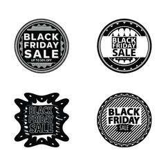 Obraz premium Black Friday Sale Badges Collection