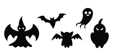 black silhouettes of cats 